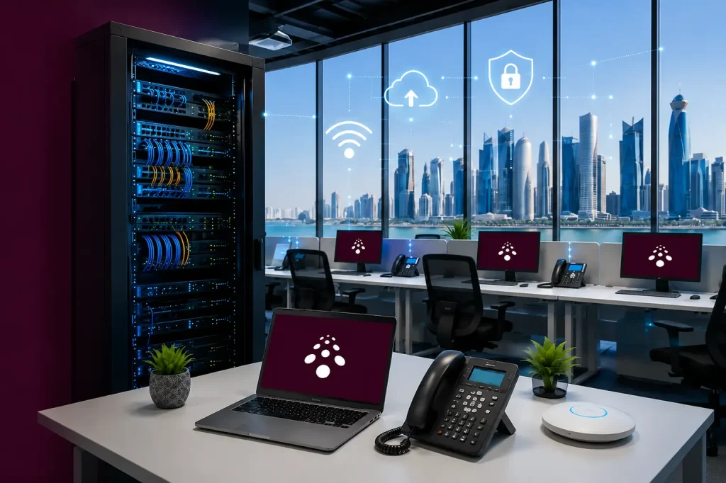 IT infrastructure setup and networking for new offices in Qatar by Austin Technology Doha